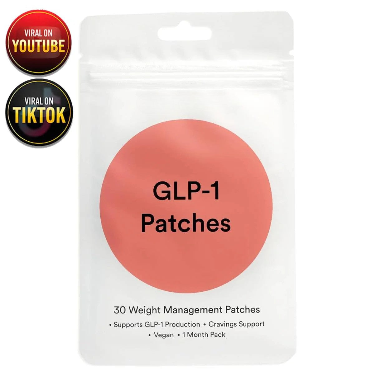 GLP-1 Patches with L-Glutamine, Berberine, Chromium, Pomegranate & Cinnamon – 30 Count